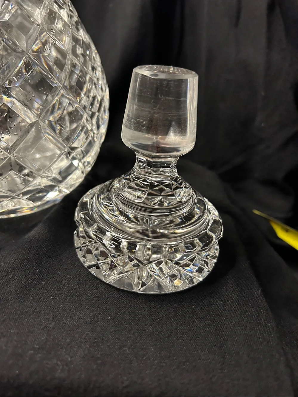 Clear Cut-Glass Decorative Decanter - Clear